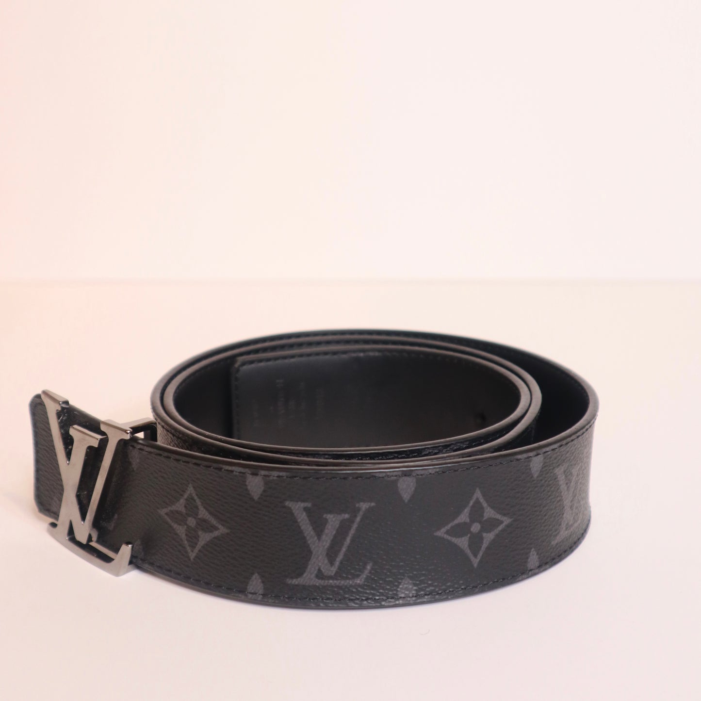 L V Black Monogram Belt Sz 34
