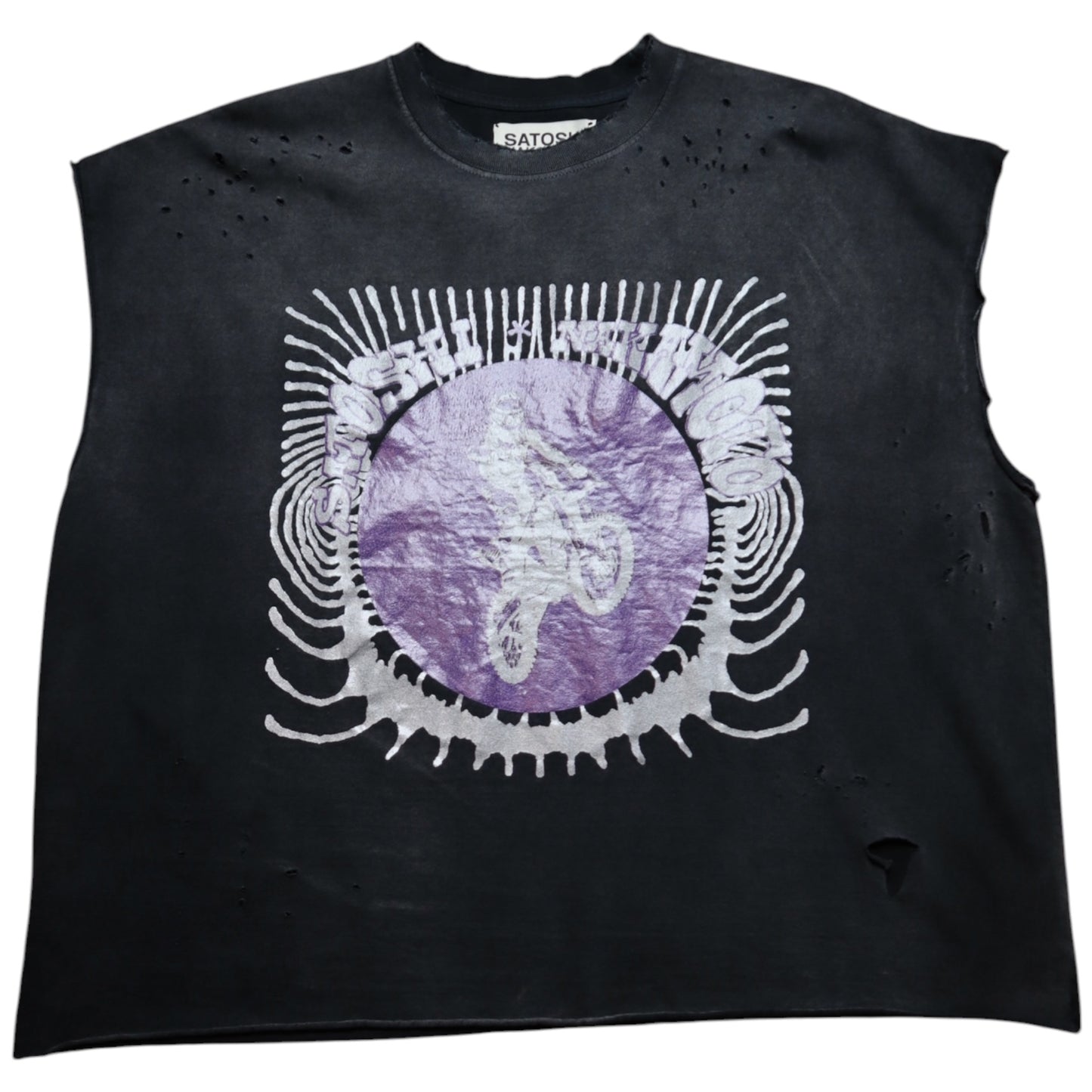Satoshi Nakamoto Globe Of Death Tee Washed Black