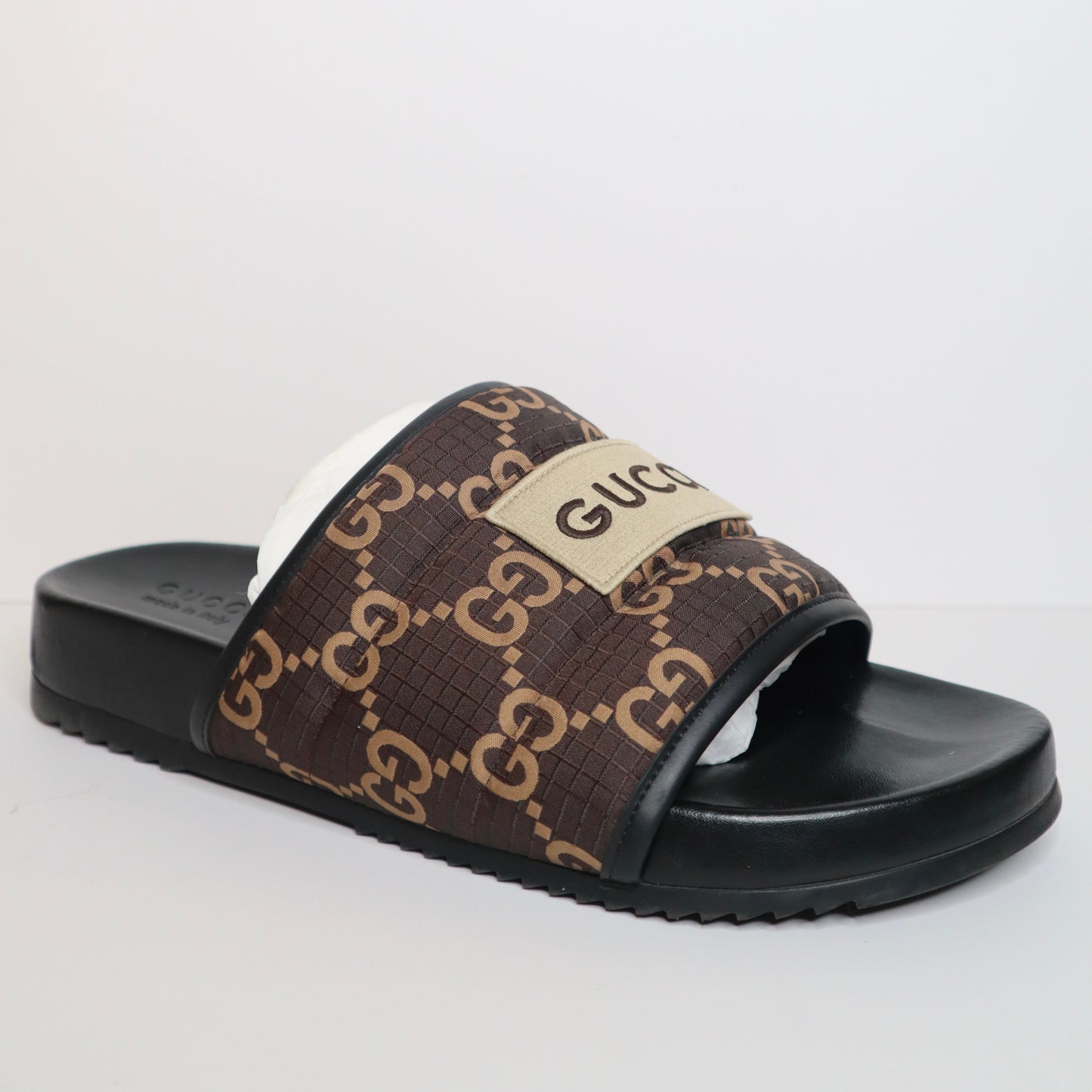 Gucci Monogram Puff Slides