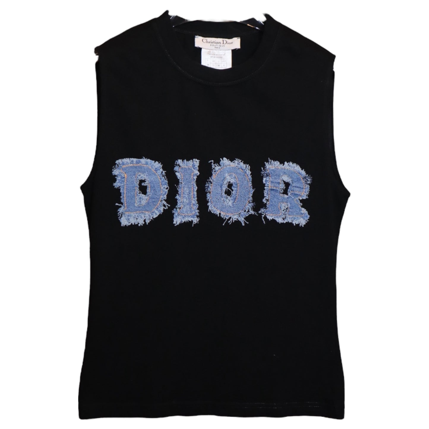Dior Denim Logo Y2K Tank