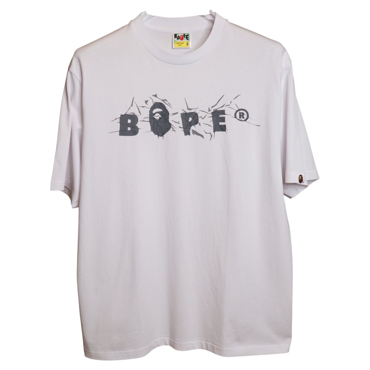 Bape Wrinkle Logo White Tee