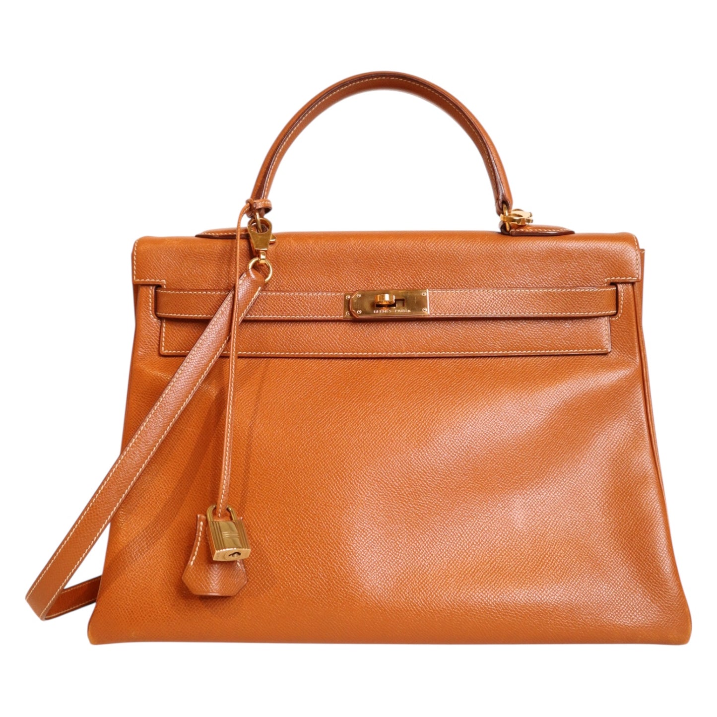 Hermes Kelly 35 Brown Leather Bag