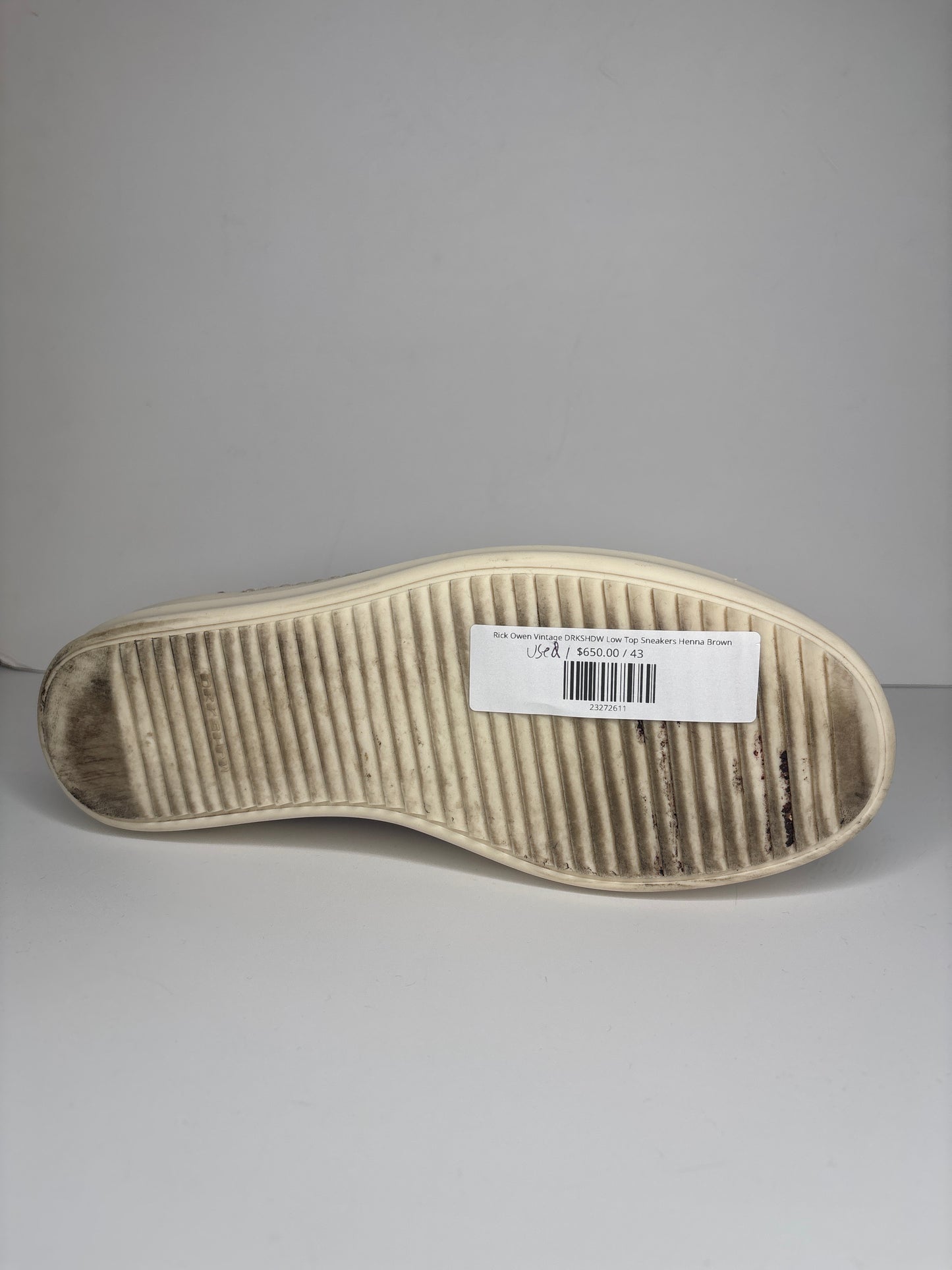 Rick Owen Vintage DRKSHDW Low Top Sneakers Henna Brown