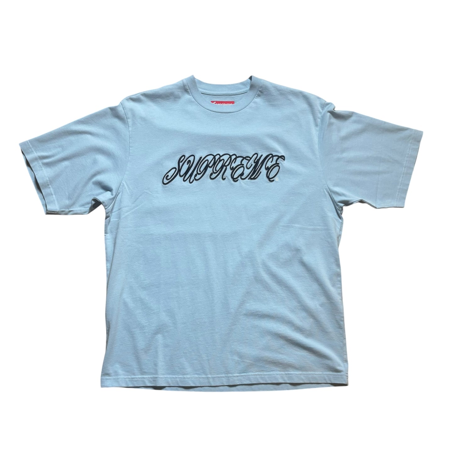 Supreme Raised Script Tee Blue