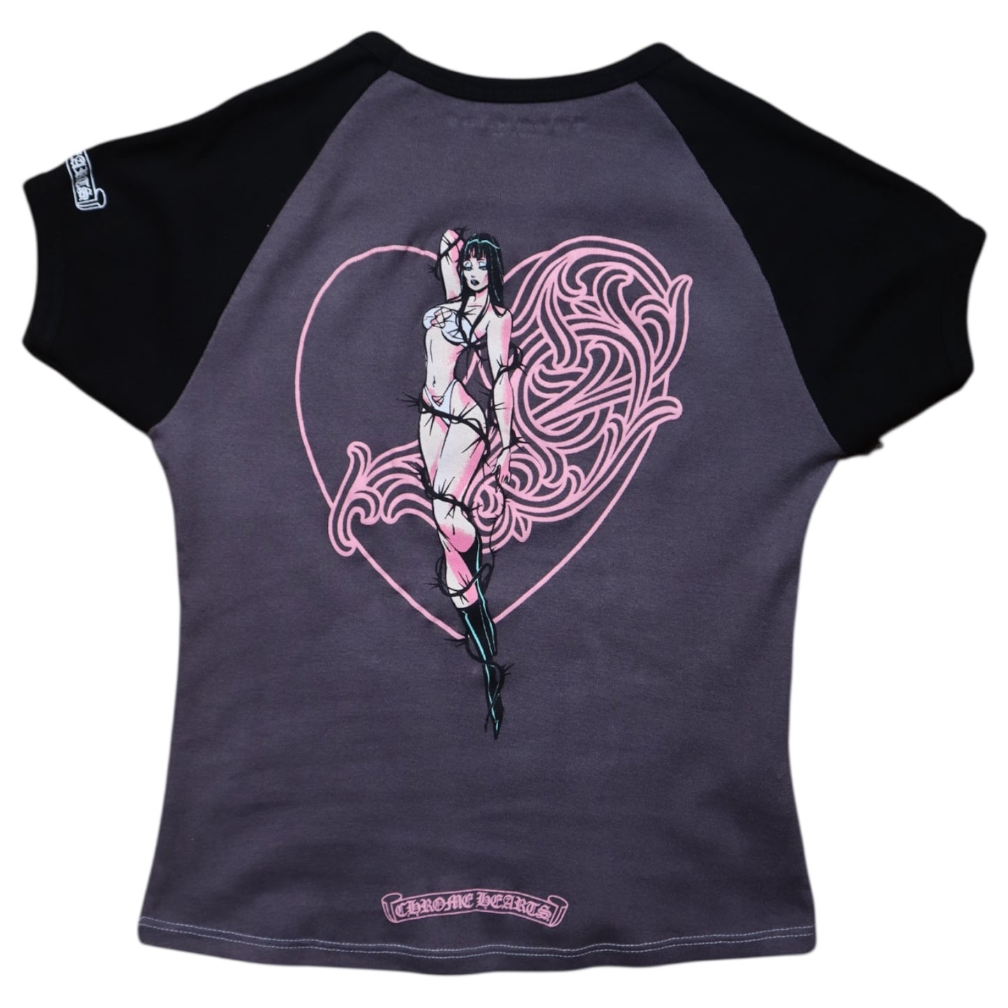CH Deadly Doll Vine Heart Crop Top Tee