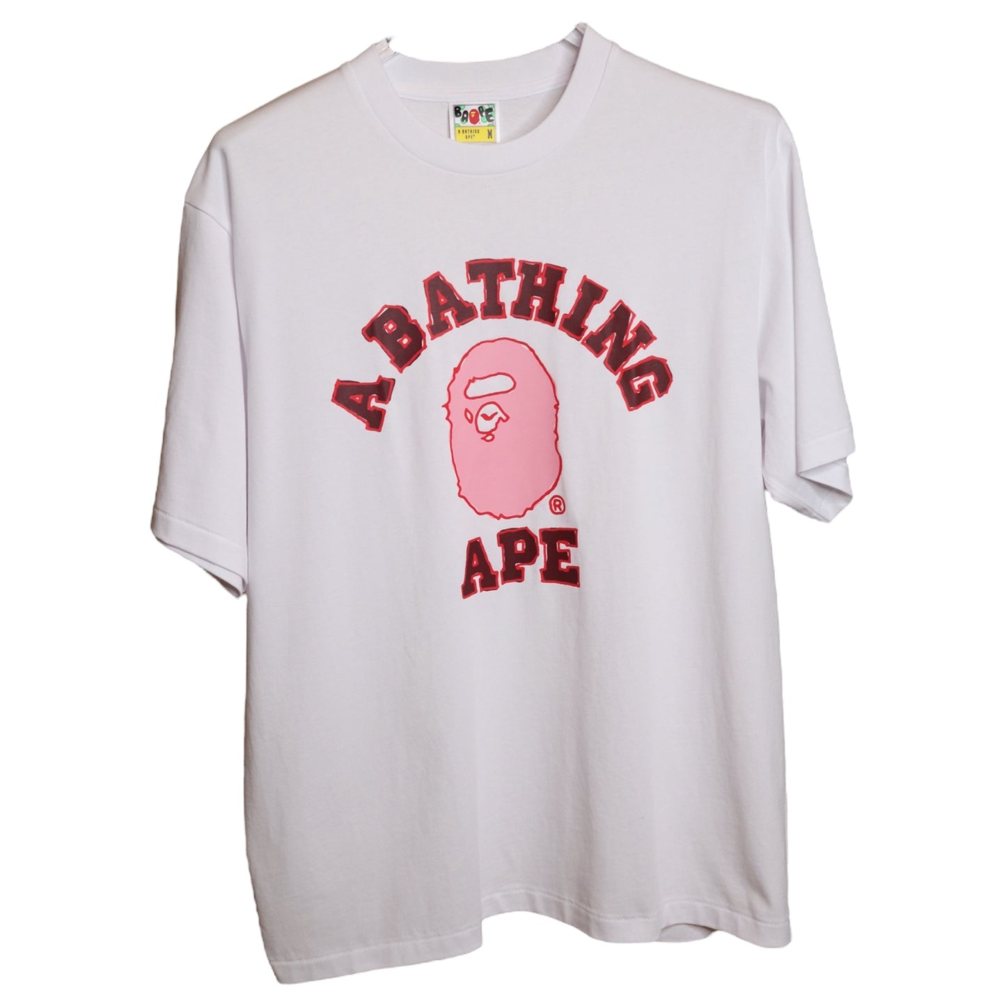Bape Drawn Logo White/Pink Tee