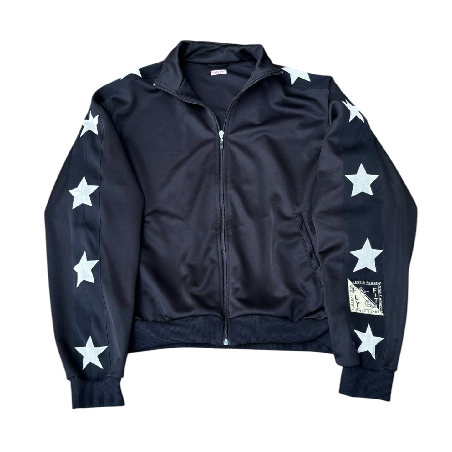 Kapital Smooth Jersey Stars Track Jacket Black