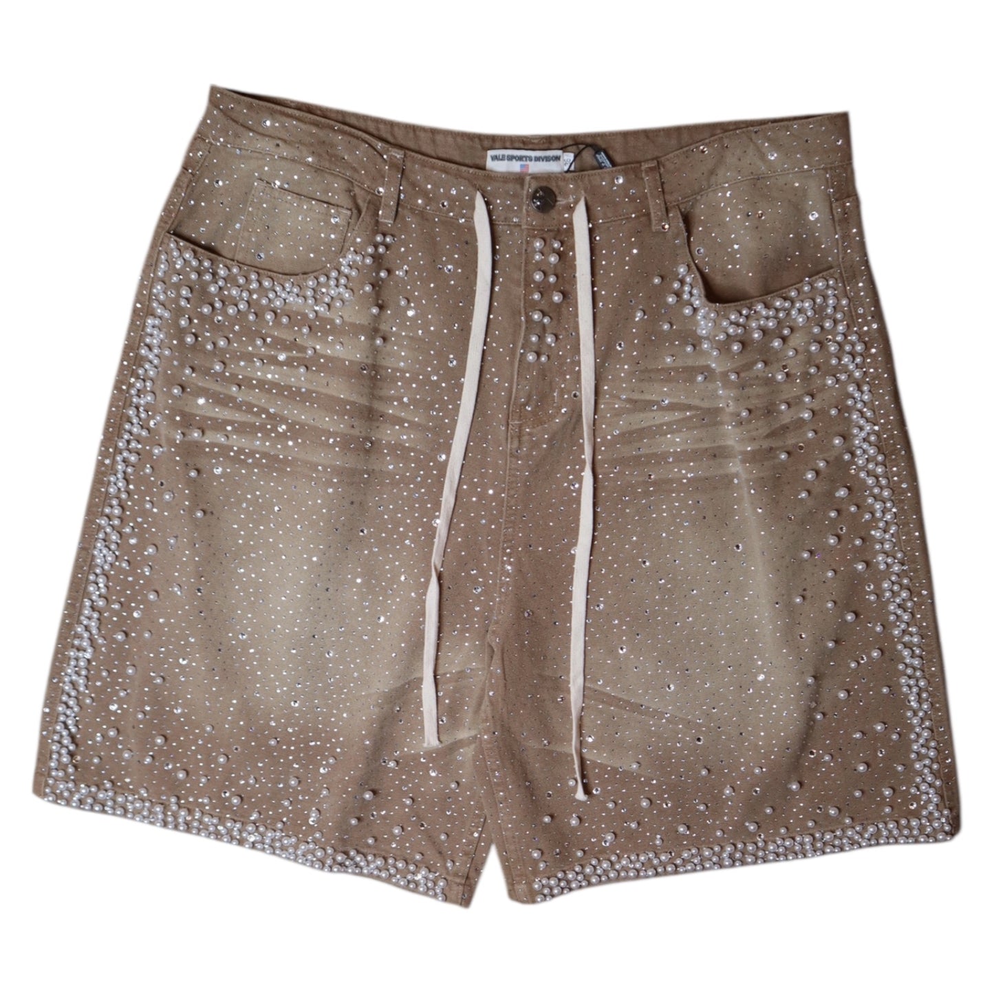 Vale Brown Rhinestone Shorts