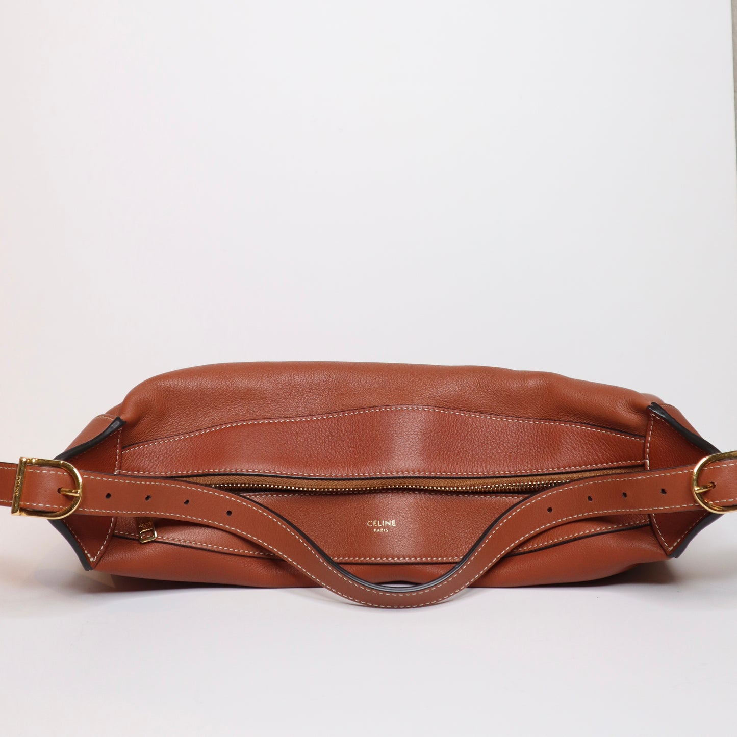 Celine Brown Leather Shoulder Bag