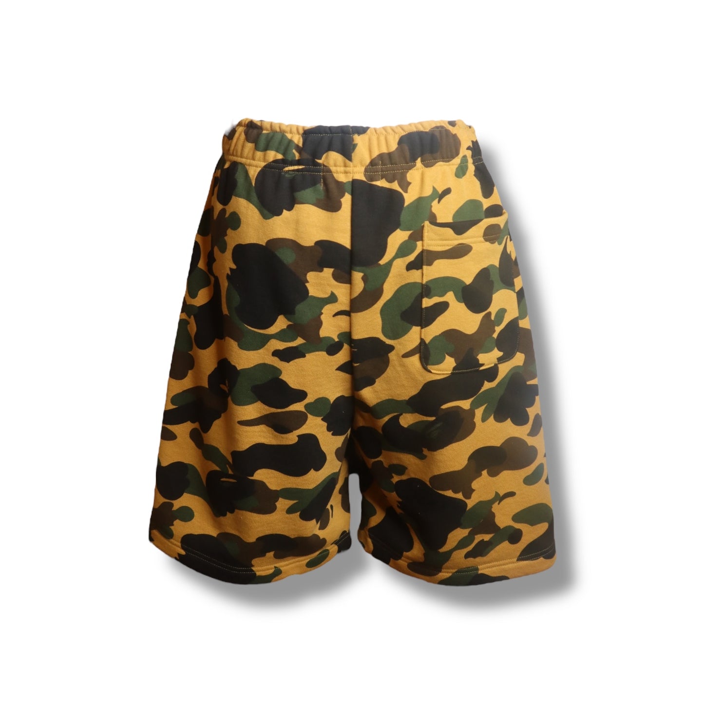 Bape Yellow Camo Shark Sweatshorts