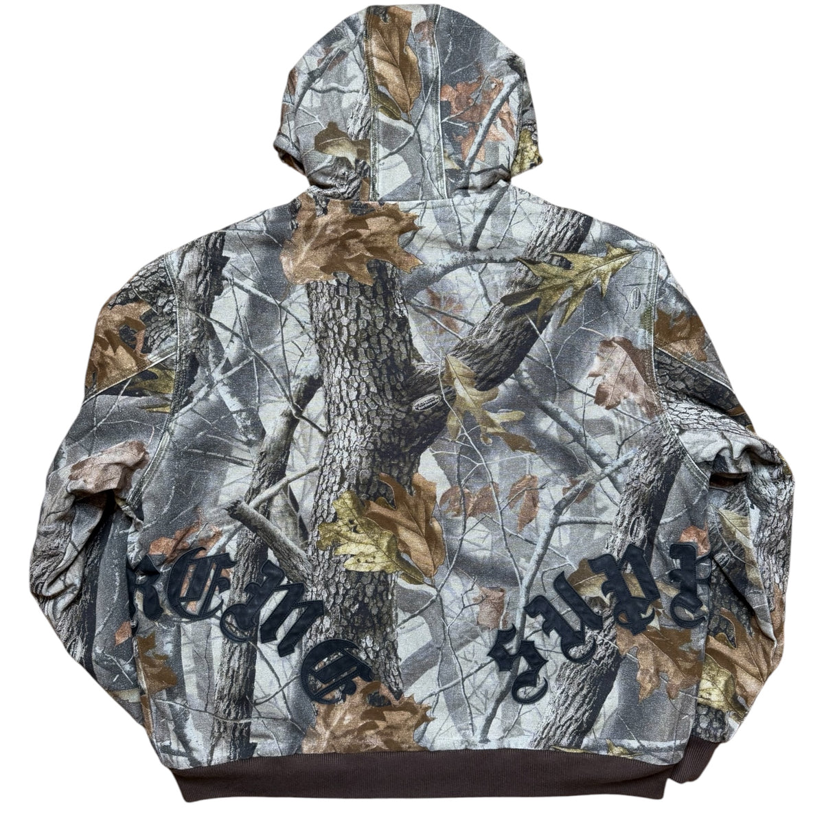 Supreme Leather Appliqué Camo Work Jacket