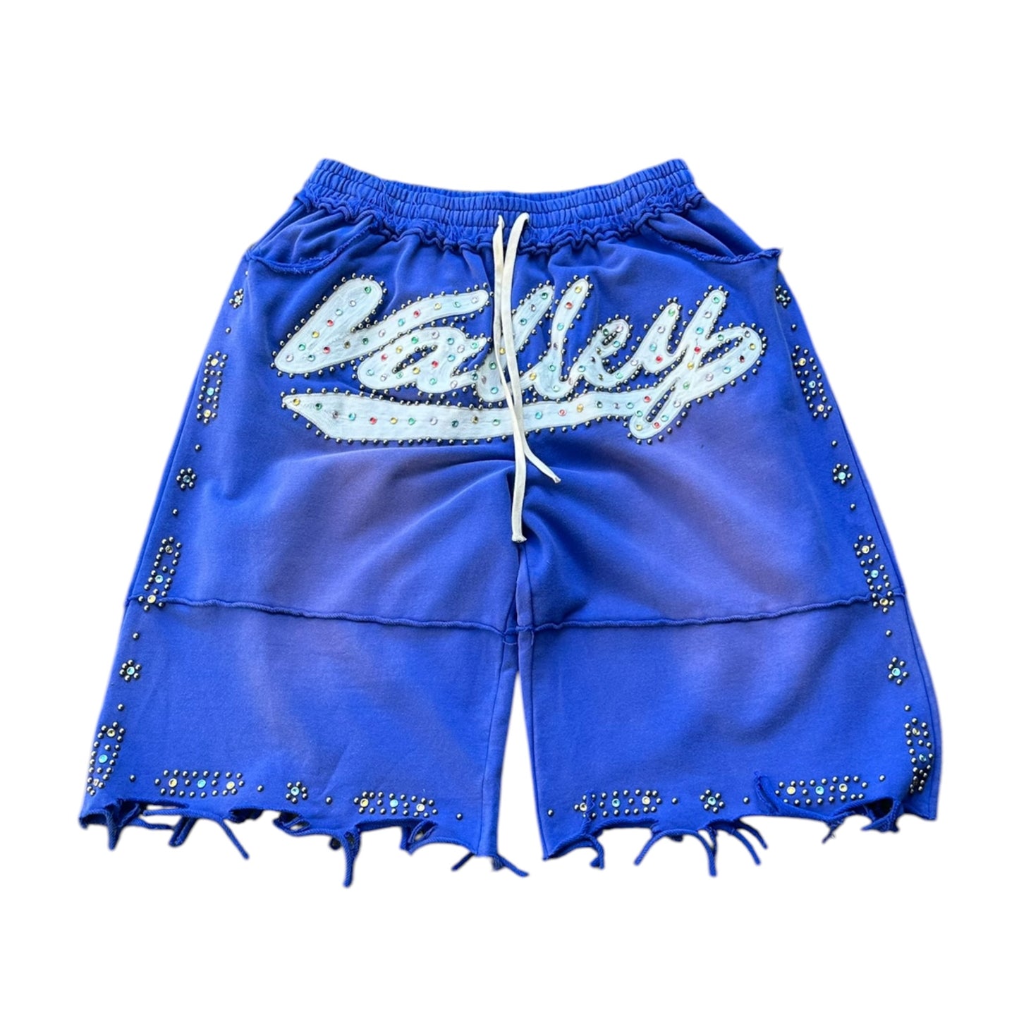 Vale Jeweled Sweatshorts Blue