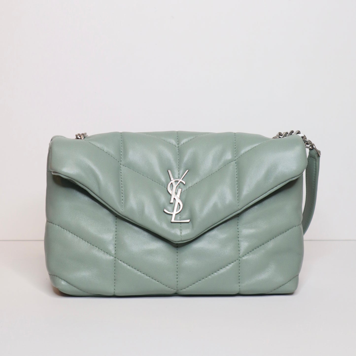 YSL LouLou Quilted Shoulder Bag Mint