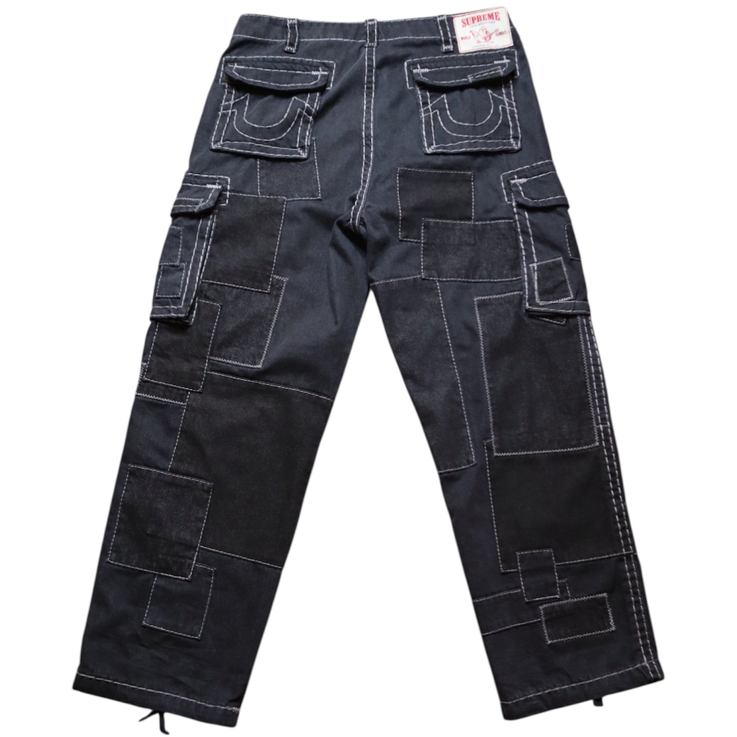 Supreme X True Religion Patchwork Black Cargo Pant
