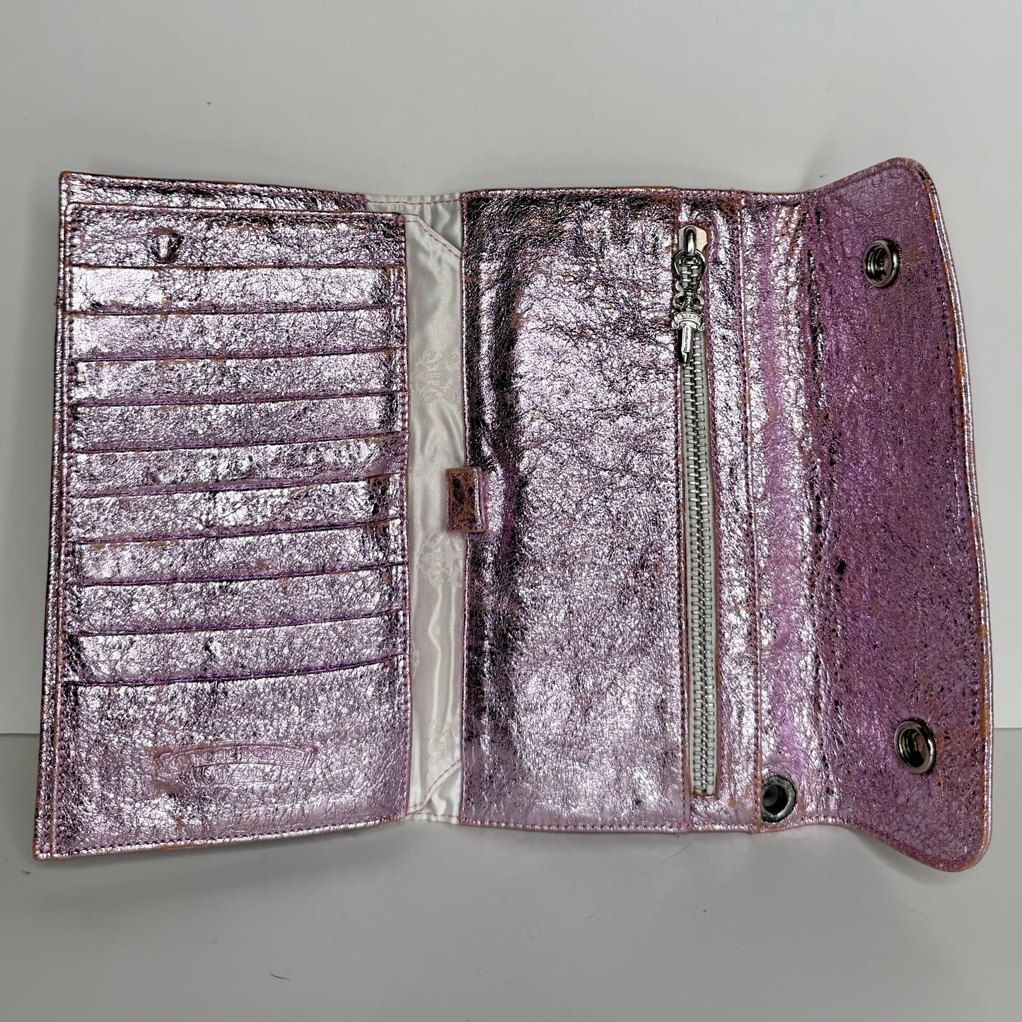 CH Pink Metallic Wave Wallet