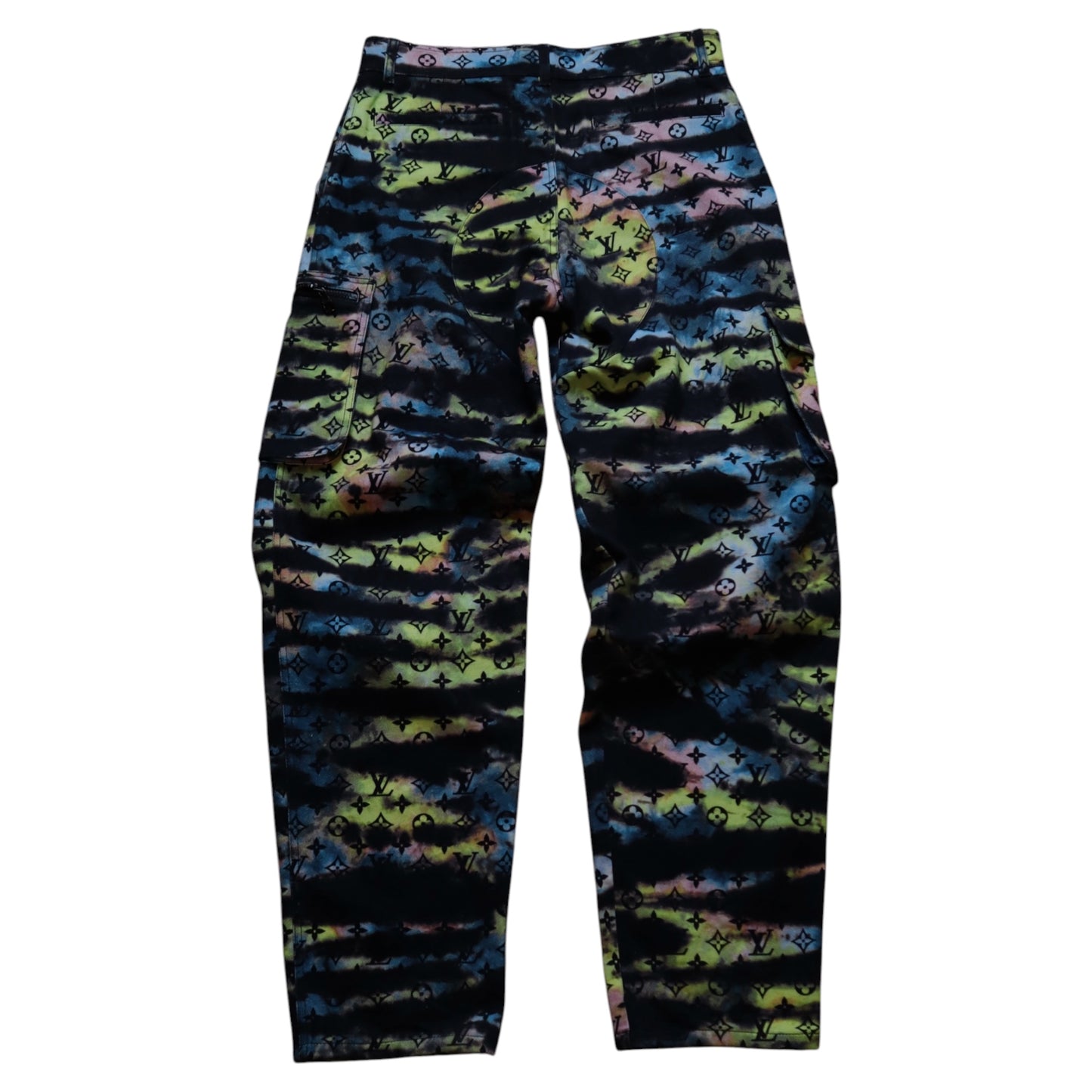 L V Virgil Tie Dye Cargo Jeans