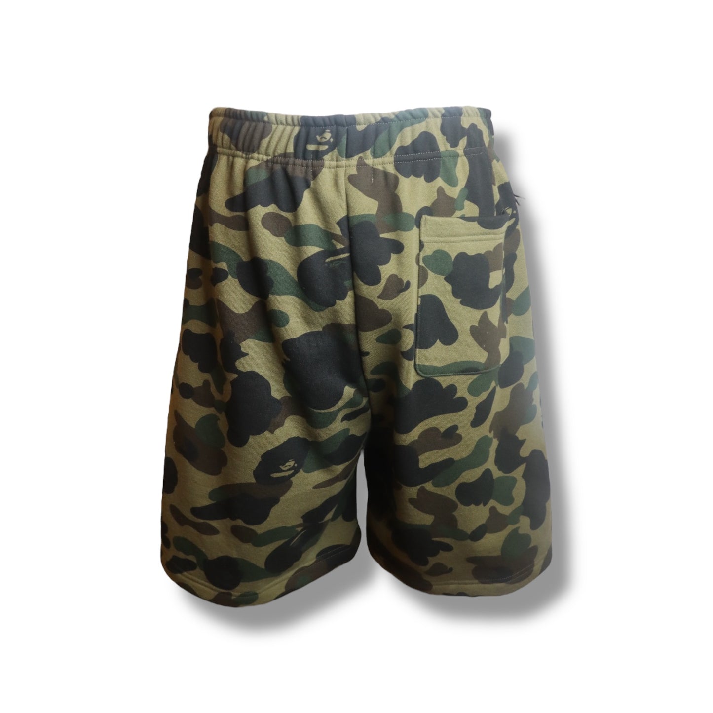 Bape Green Camo Shark Sweatshorts