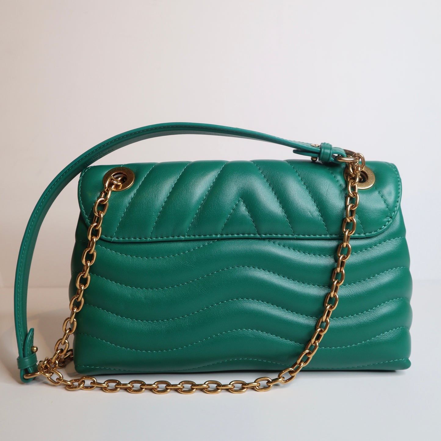 L V Calfskin Wave Shoulder Bag