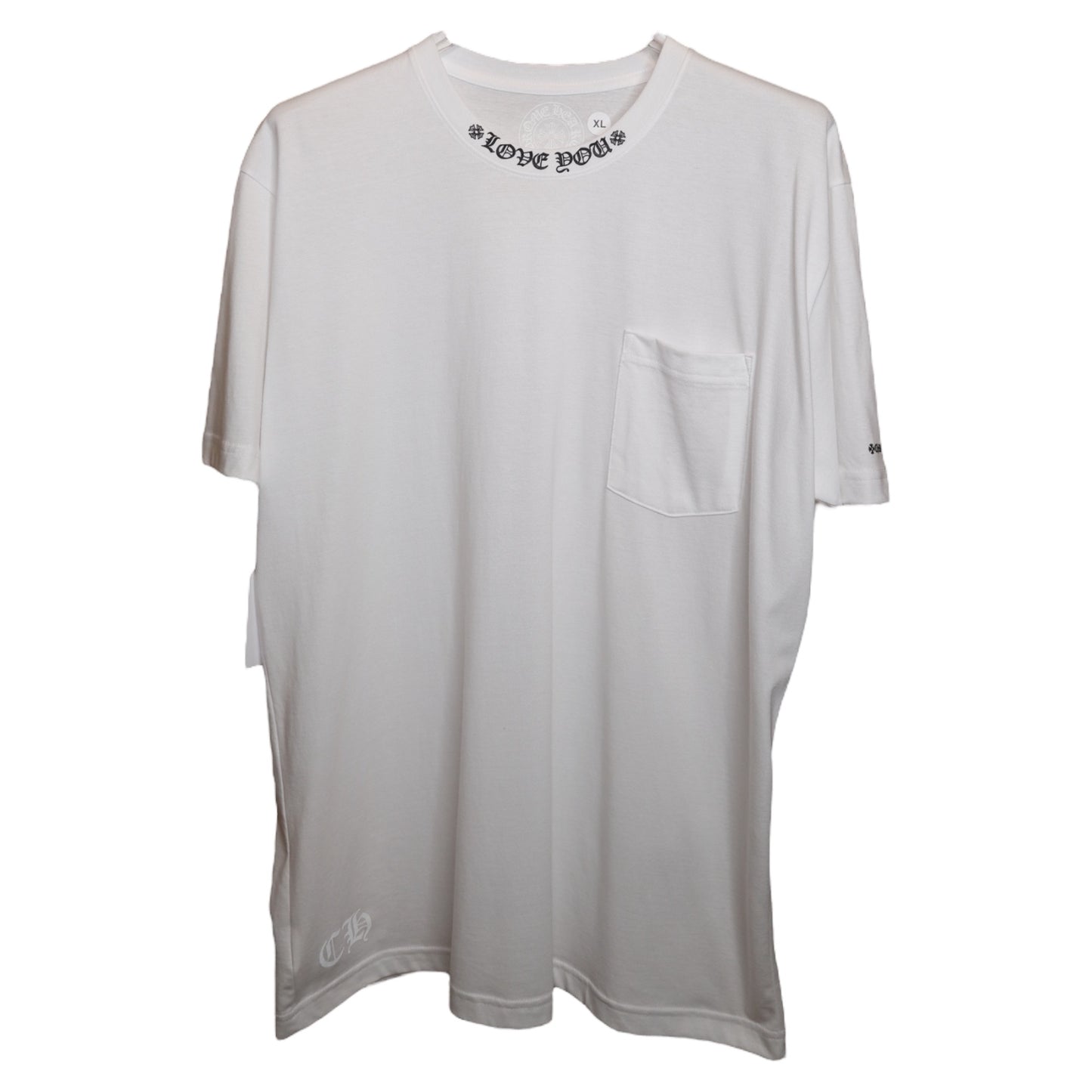 CH White Neck Logo Tee