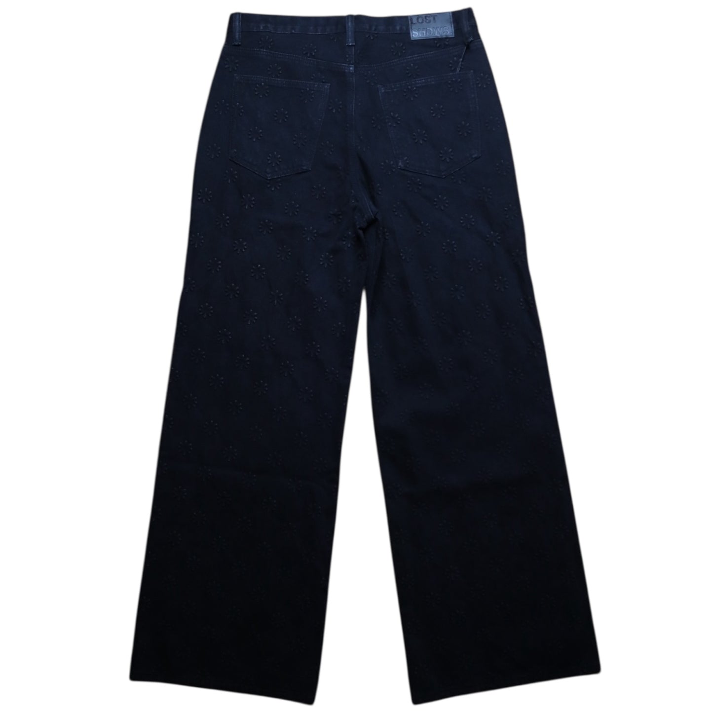 Lost Shadows Embossed Denim Pants Black