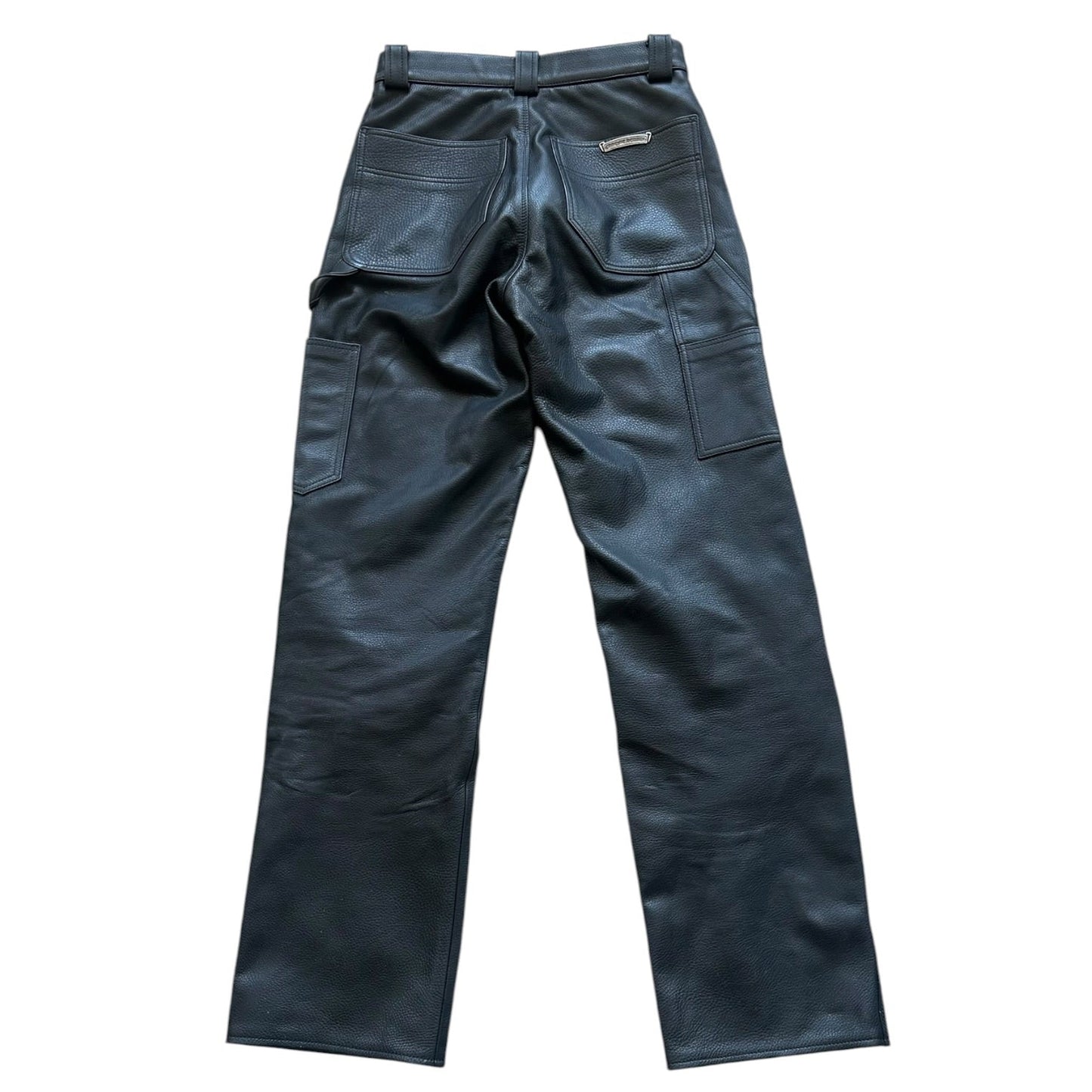 CH Carpenter Blk Leather Double Knee Pants