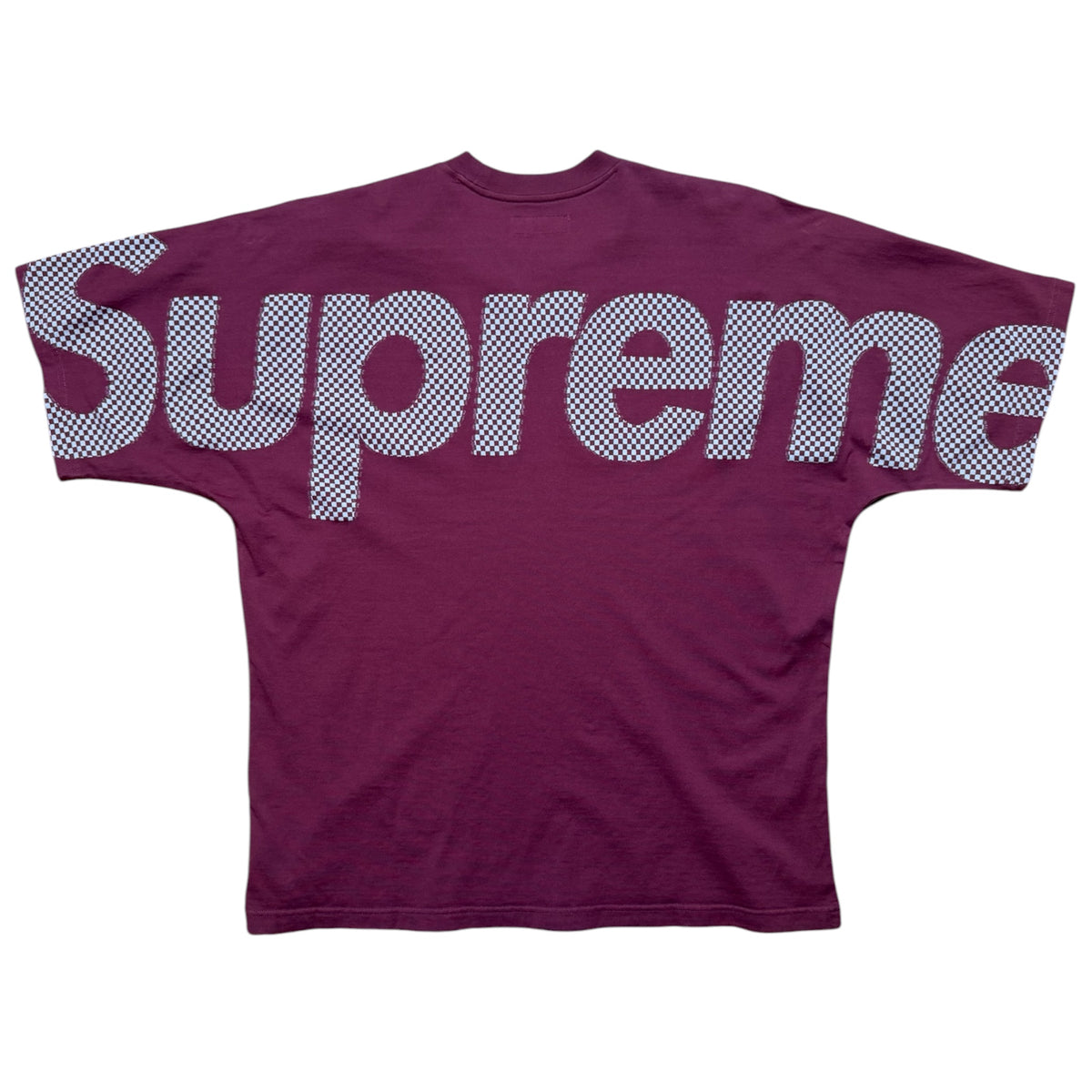 Supreme Checker Intarsia Burgundy Tee