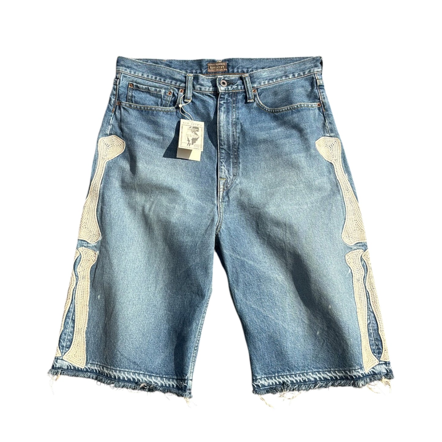 Kapital 14oz Indigo Bone Denim Shorts