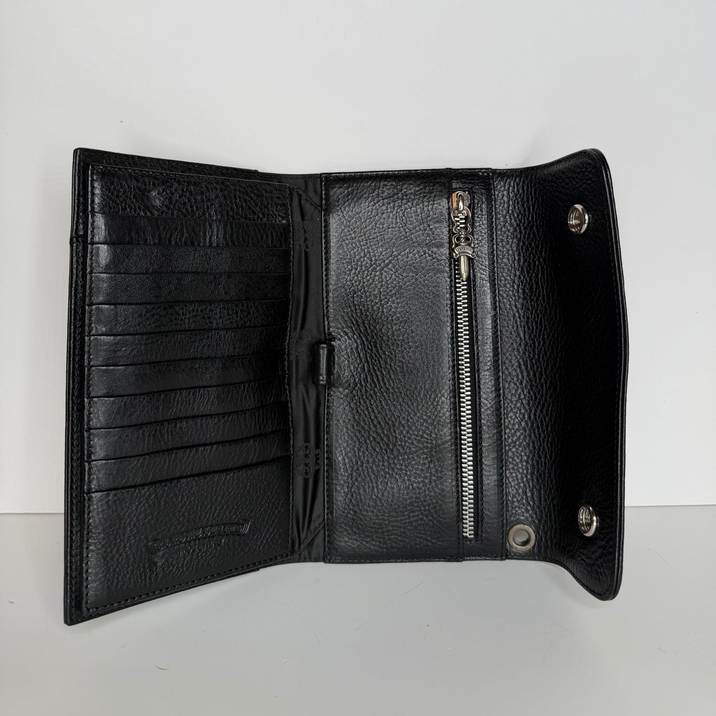 CH Heavy Weight Blk Leather Wave Wallet