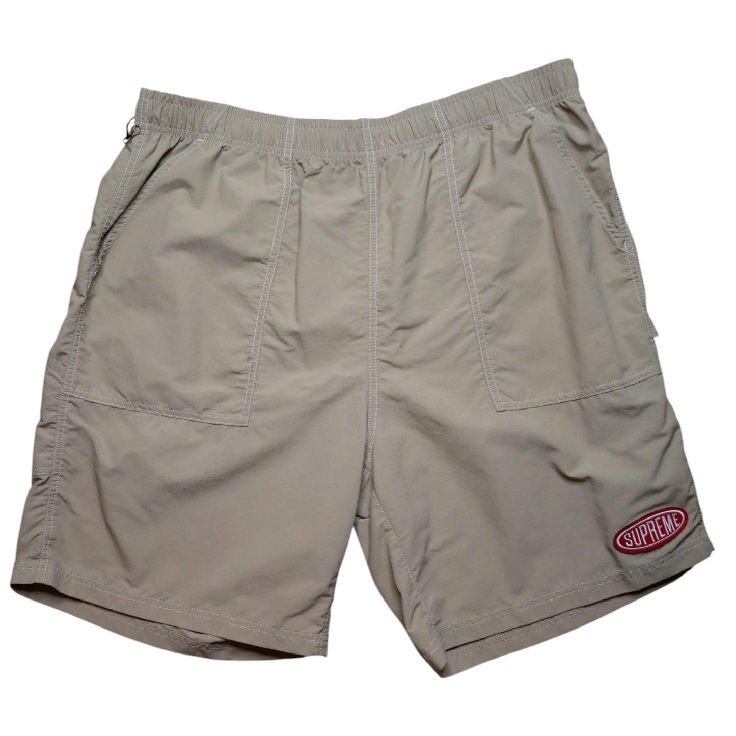 Supreme Khaki Nylon Shorts