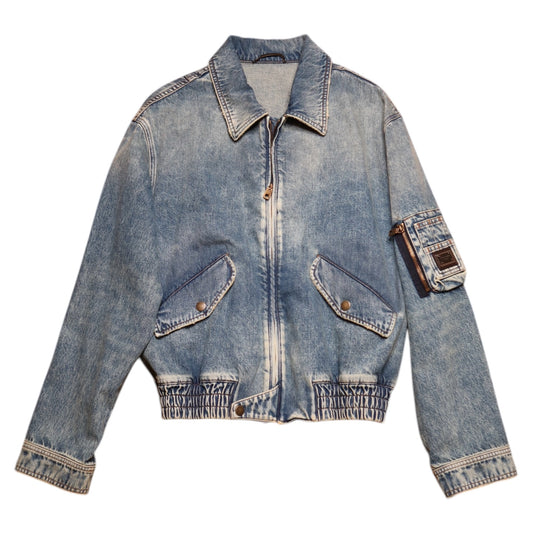 Dolce & Gabbana Log Appliqué Denim Jacket