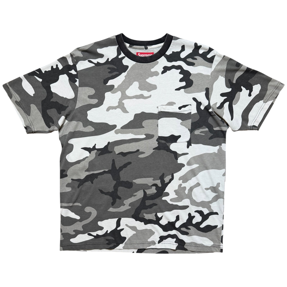 Supreme Cracked Pocket Tee Snow Camo