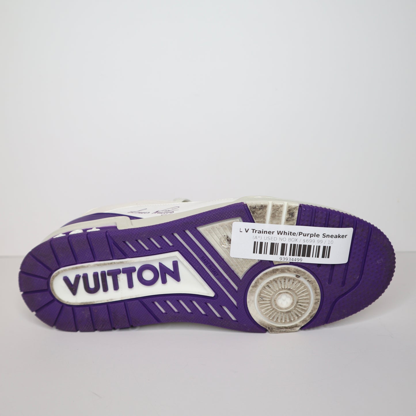 L V Trainer White/Purple Sneaker