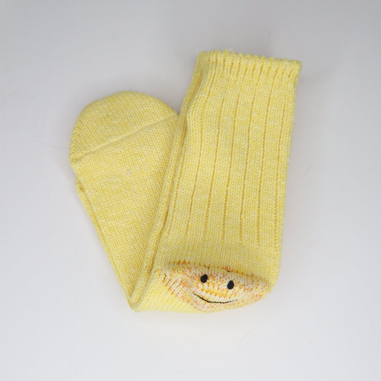 Kapital Smiley Heel Socks - Yellow