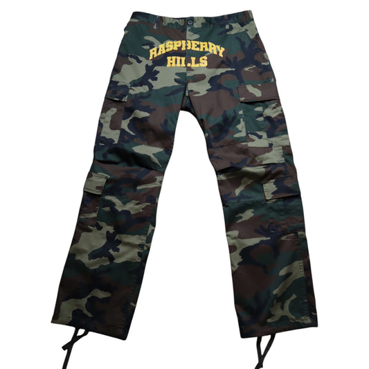 Raspberry Camo Cargo Pants