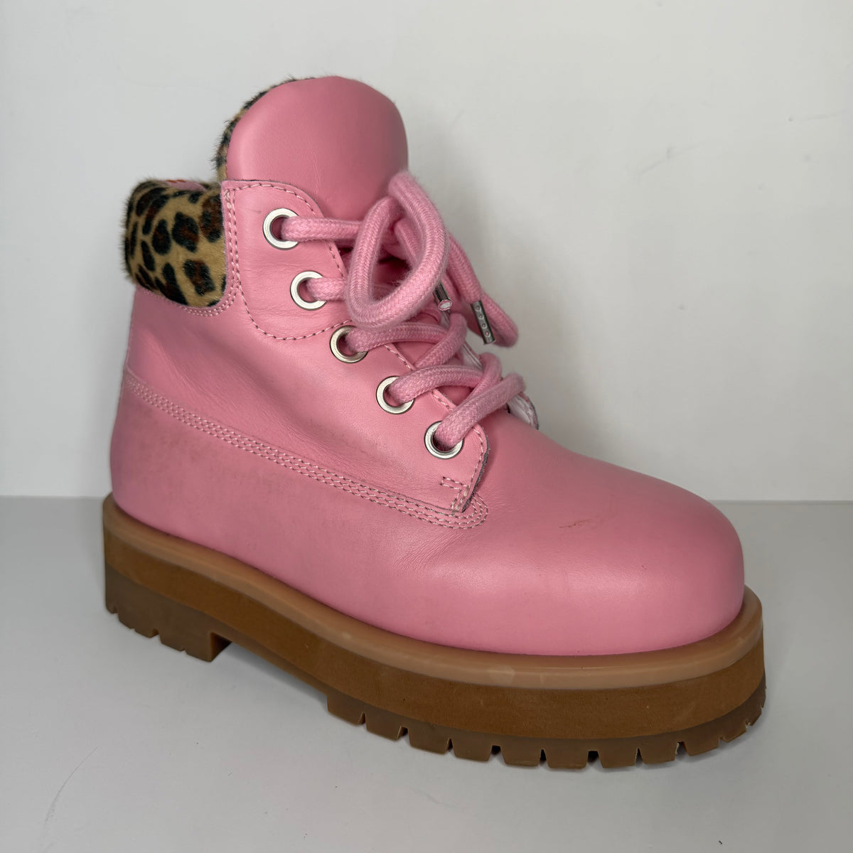 PDF Channel Boots Pink/Leopard