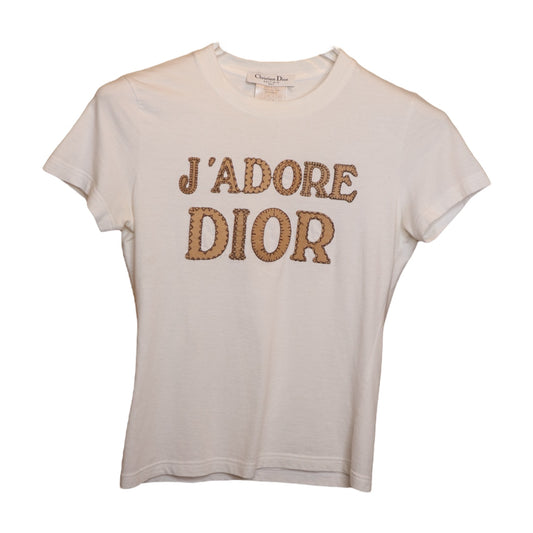 J'Adore Dior Patch White Tee