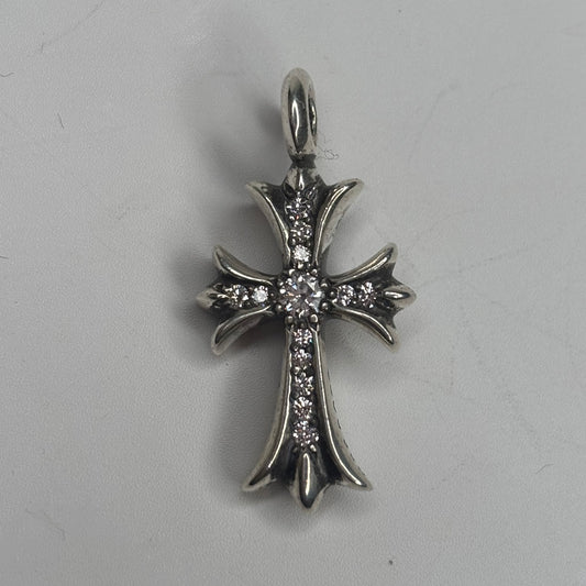 CH .925 Tiny Cross W/ Diamonds Pendant
