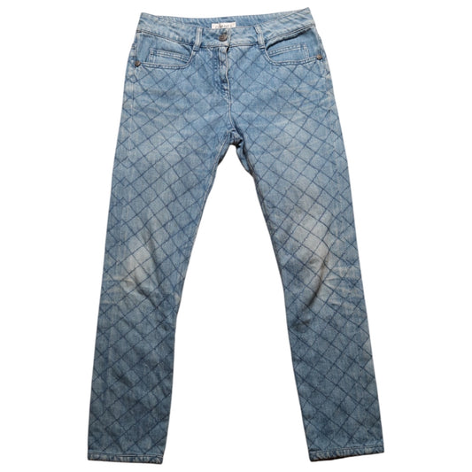 Vintage Chanel Matelasse Denim Jeans