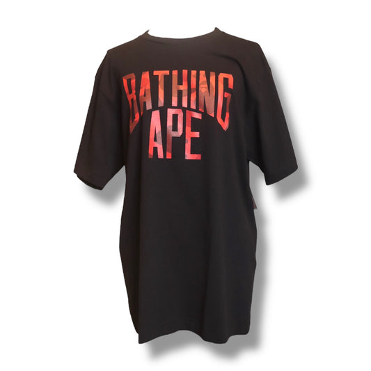 Bape Red Camo Logo Tee