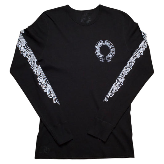 CH Black Floral LS Thermal Tee