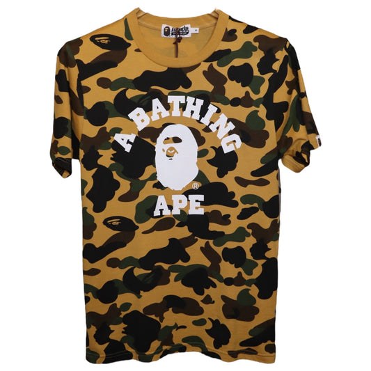 Bape Yellow Camo College Tee