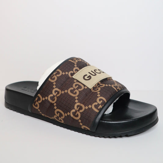 Gucci Monogram Puff Slides