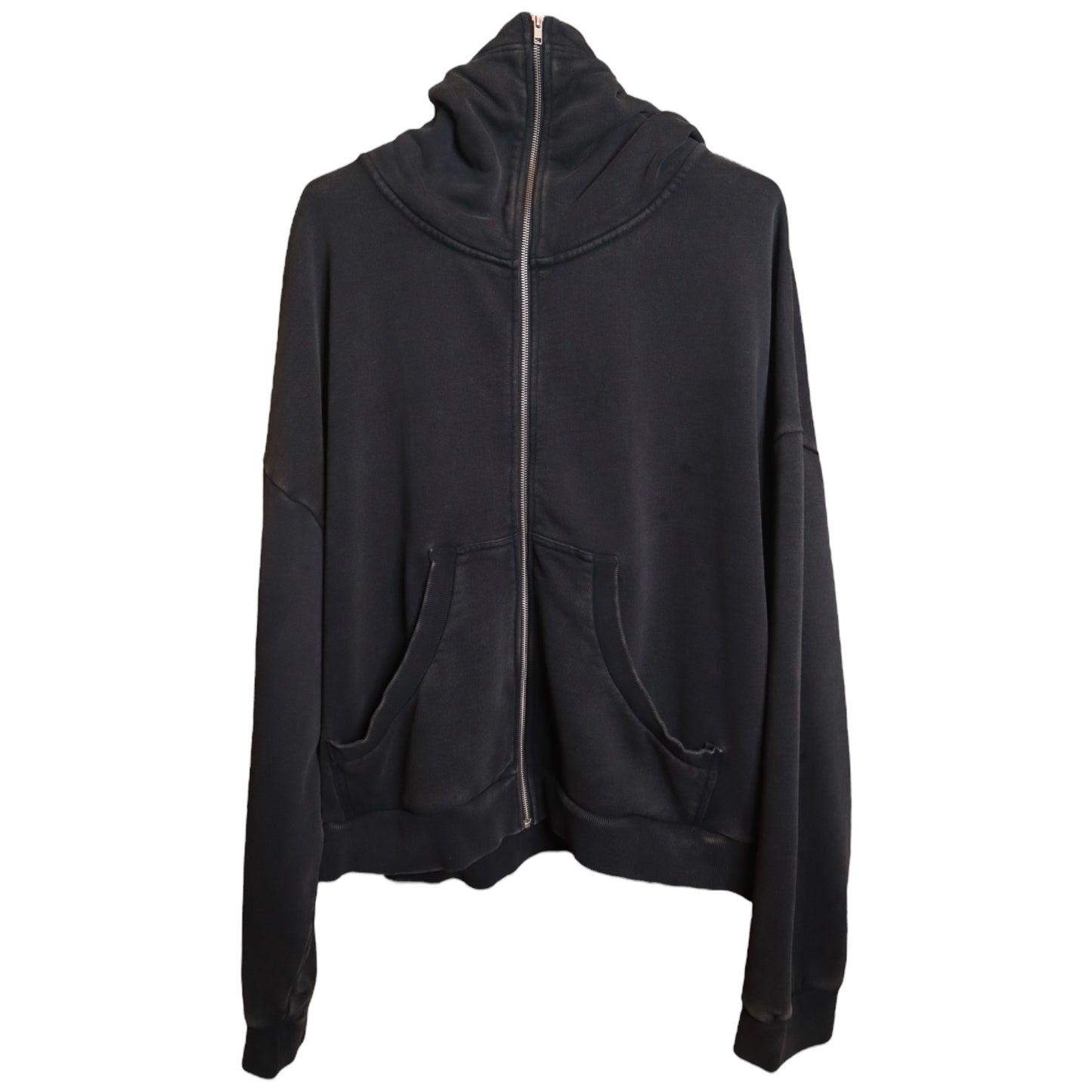 Entire Studios Washed Black Zip Hoodie