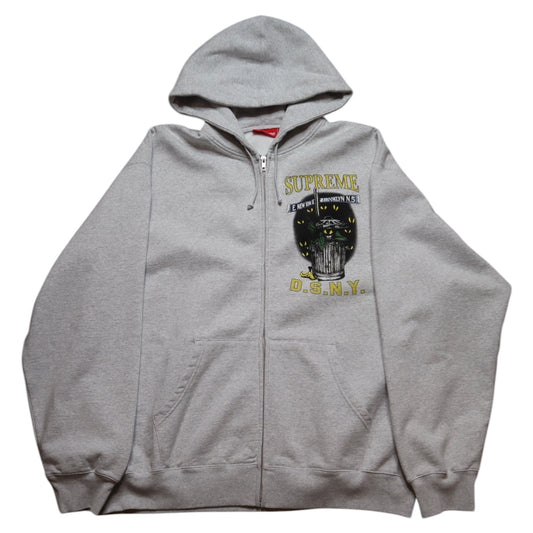 Supreme DSNY Grey Zip Hoodie