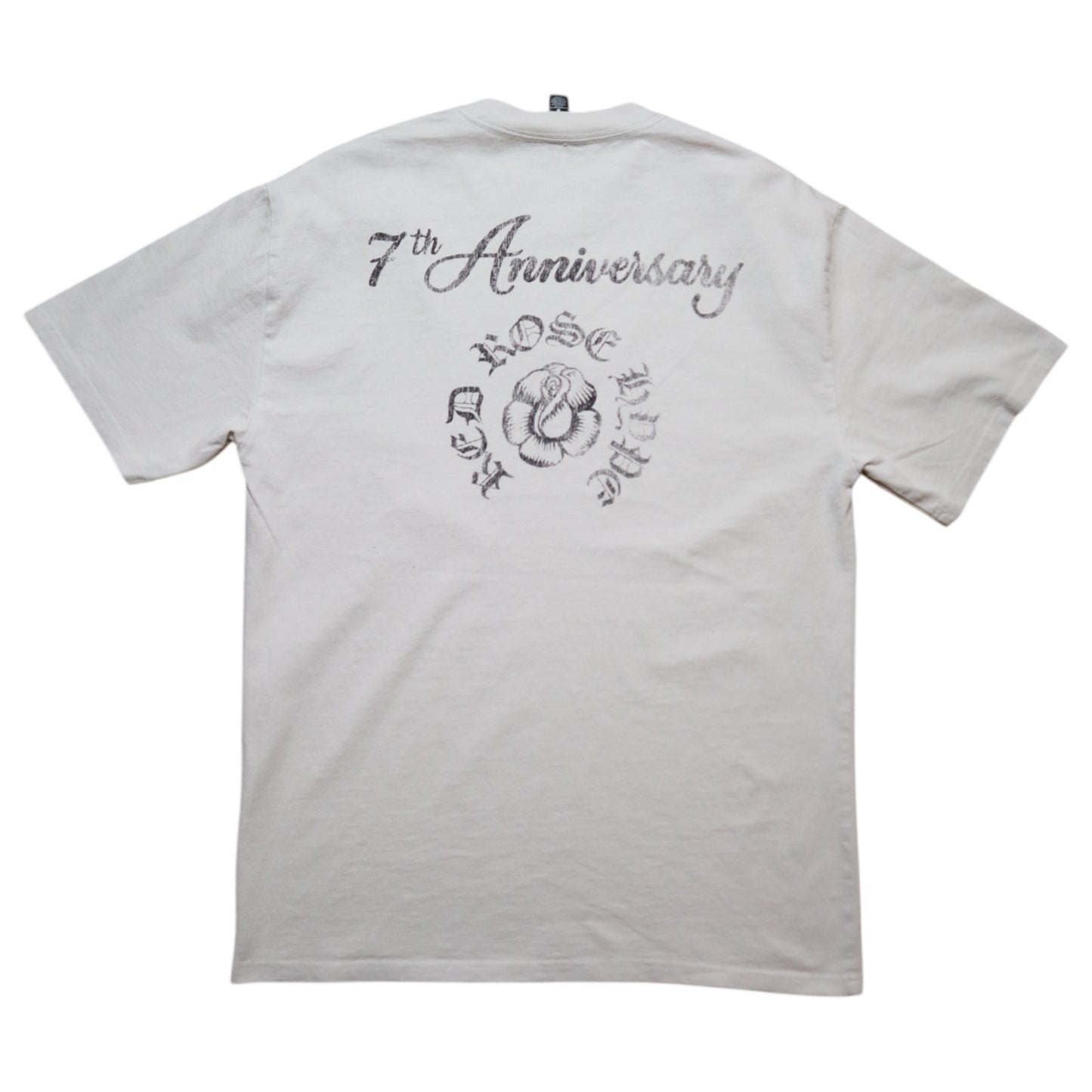 Red Rose 7th Year Anniversary Tee - Faded Bone