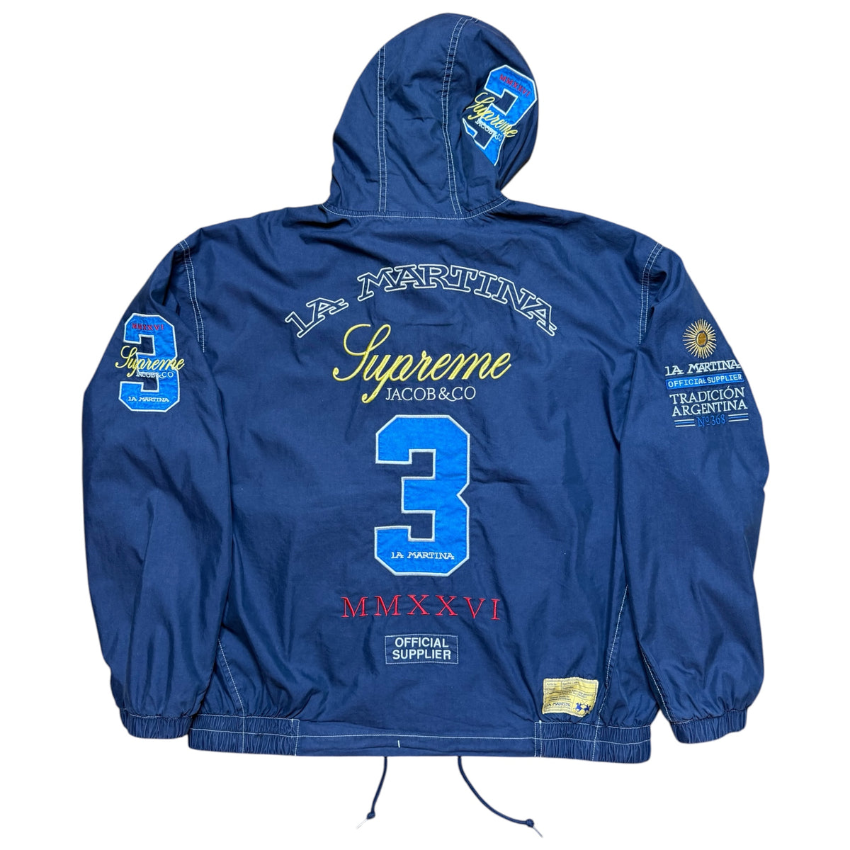 Supreme La Martina Blue Lightweight Jacket