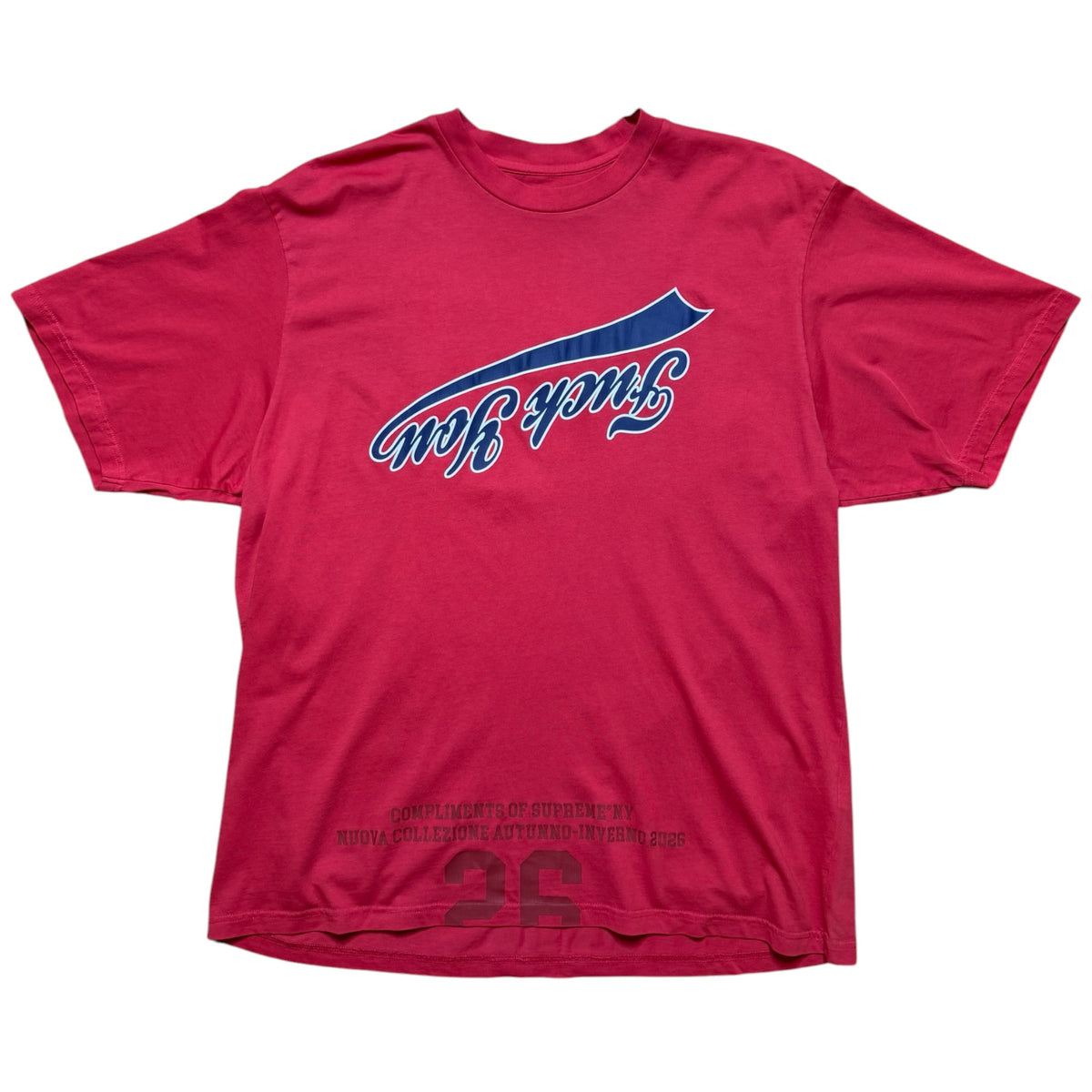 Supreme Cracked Flipped Red Tee