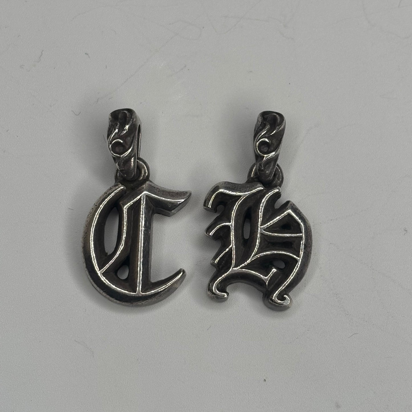 CH .925 "C" & "H" Letter Pendant (SOLD TOGETHER)