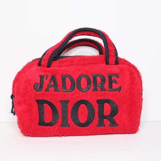 J'Adore Dior Red Towel Handbag