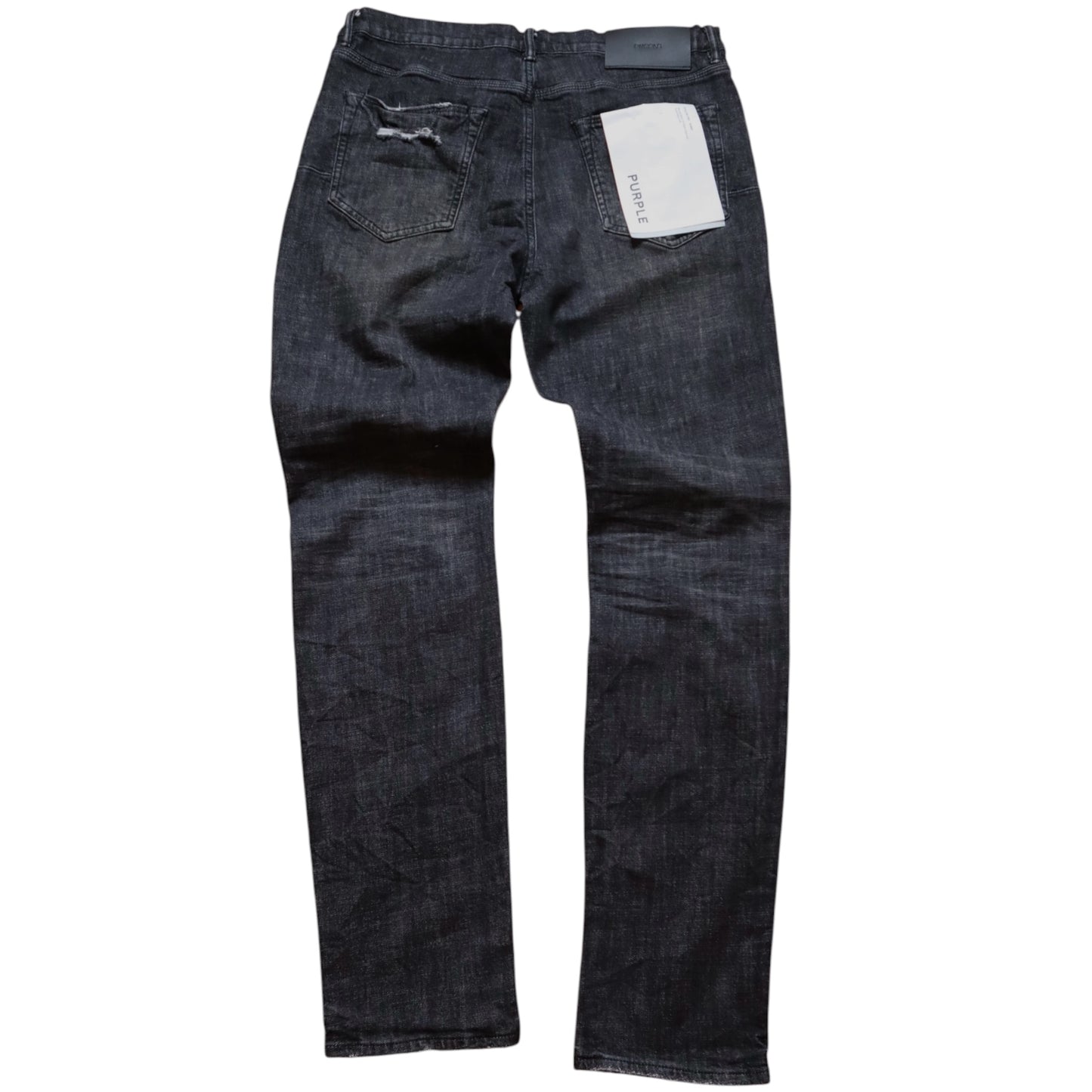 Purple Grey Wash Distressed Jeans